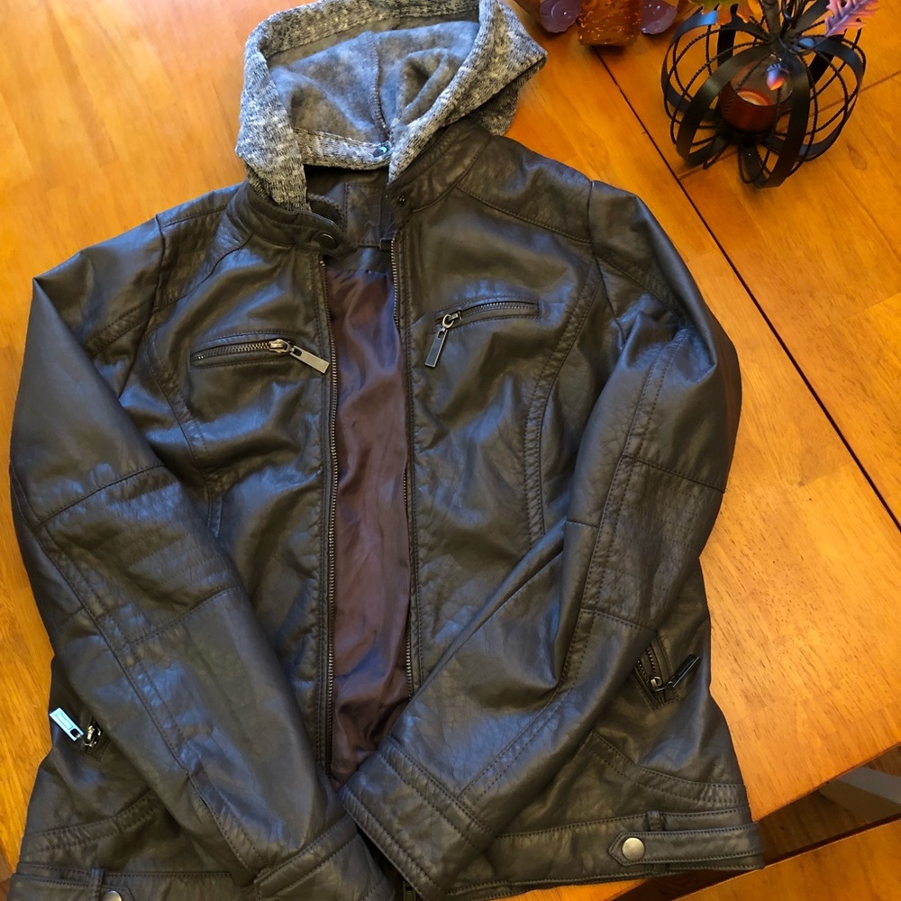 Faux leather jacket
